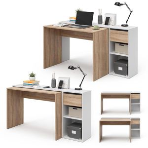 Produktbild für Schreibtisch Vicco Ben, sonoma eiche / weiß