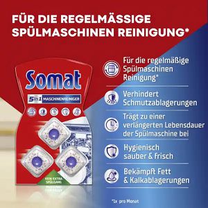 Produktbild für Spülmaschinenreiniger Somat Duo 5 in 1 Maschinenreiniger, Tabs