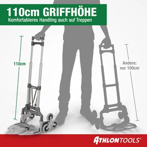 Produktbild für Sackkarre ATHLON-TOOLS Paketkarre C3211, klappbar