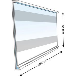 Produktbild für Scannerschiene Böttcher-AG DBR 64, mit C-Raste, 1000 x 64 mm