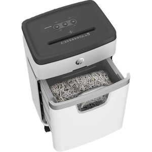 Produktbild für Aktenvernichter HP 2805 OneShred 18CC, weiß, mit Rollen