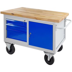 Werkbank ADB 42740, blau, mit Rollen