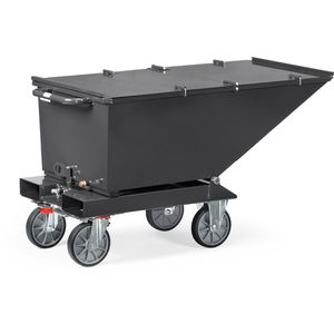 Produktbild für Kippbehälter-Deckel Fetra 47D1, anthrazit, aus Stahl