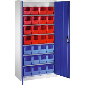 Magazinschrank CP-Möbel Serie 13, grau / blau