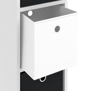 Produktbild für Bücherregal Vicco Hylda, weiß, mit 3 Faltboxen