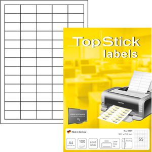 Universaletiketten TopStick labels, 8697, weiß