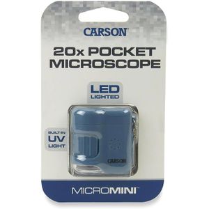 Produktbild für Mikroskop Carson-Optical MicroMini blau, analog, mit Auflicht