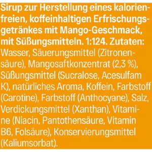 Produktbild für Sirup JUIZY-WOW Mango Tropical + Koffein, zuckerfrei