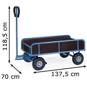 Produktbild für Handwagen Fetra 4124, mit 4 Bordwänden