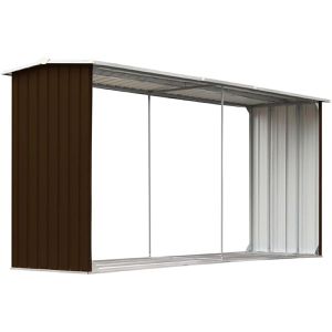 Holzunterstand vidaXL Holzlagerschuppen, braun