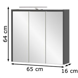 Produktbild für Spiegelschrank Schildmeyer Carlos 153650, anthrazit