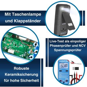 Produktbild für Multimeter PeakTech P 1073, digital, True RMS