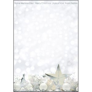 Weihnachtsbriefpapier Sigel DP013 White Stars