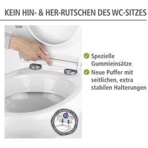 Produktbild für WC-Sitz Wenko Gubbio 22883100, oval, aus Duroplast