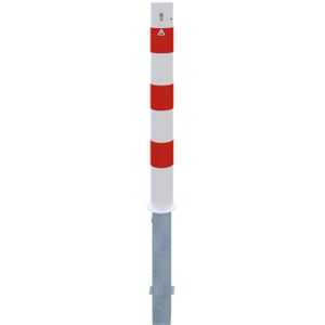 Produktbild für Absperrpfosten Schake 491ZB, rot/weiß, aus Metall