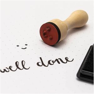 Produktbild für Motivstempel Rico-Design Paper Poetry Mini Happy, aus Holz