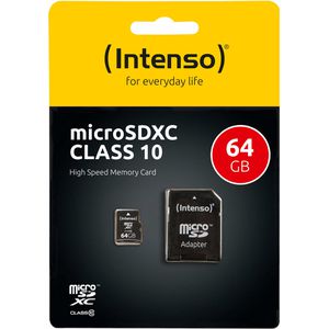 Produktbild für Micro-SD-Karte Intenso 3413490, 64GB