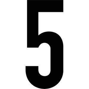 Hausnummer RZB 99223.013.5, schwarz aus Kunststoff