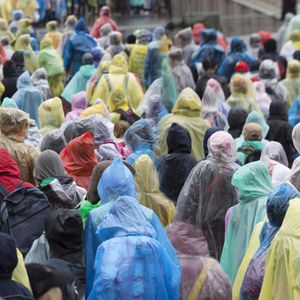 Produktbild für Regenponcho Relaxdays Länge 98 cm, Einweg, 20 Stück