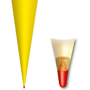 Produktbild für Schultüte Roth 667035, Rohling, gelb