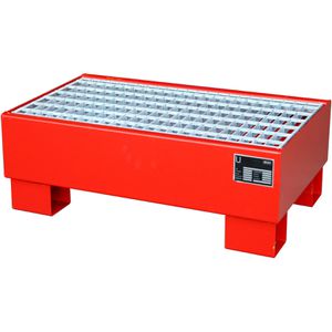 Auffangwanne BAUER AW 60-1/M, rot, aus Stahl