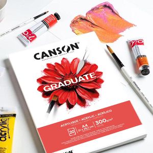 Produktbild für Acrylmalblock Canson Graduate, A4