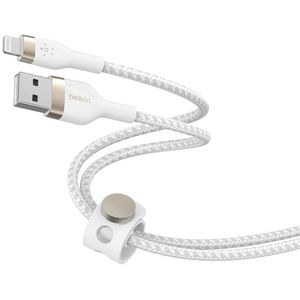Produktbild für Ladekabel Belkin BoostCharge Pro Flex, weiß, 1m