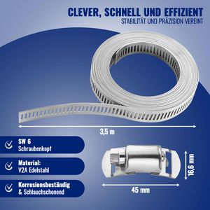 Produktbild für Schlauchschelle Poppstar 1011033, Set