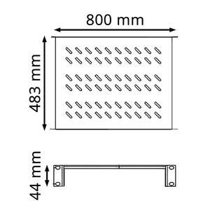Produktbild für Netzwerkschrank-Fachboden LogiLink 57 - 72 cm Einbautiefe