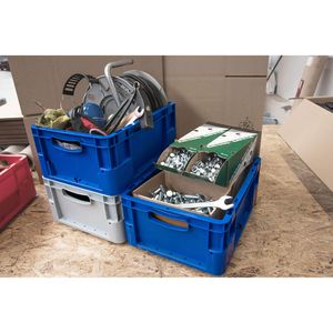 Produktbild für Eurobox Alpha-Paletten Silverline, grau, 15 Liter