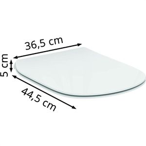 Produktbild für WC-Sitz Ideal-Standard Tesi T352701, D-Form, aus Duroplast