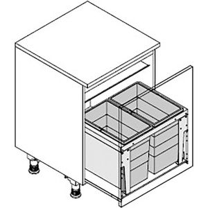 Produktbild für Einbaumülleimer Hailo AS Triple XL 600, 3631681