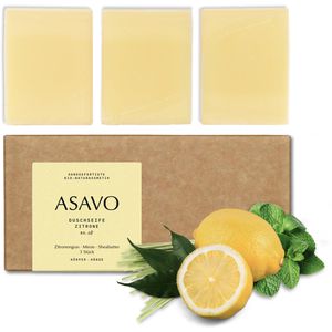 Seife ASAVO Premium handgemachte Bio Naturseife, Zitrone