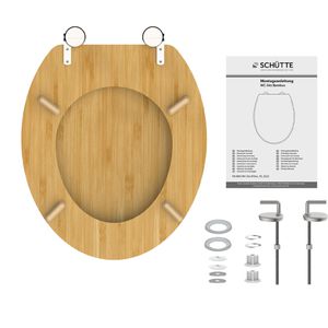 Produktbild für WC-Sitz Schütte Natural Bamboo 81001, oval, aus Bambus