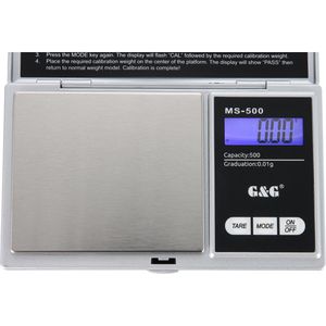 Produktbild für Taschenwaage G&amp;G MS-501, Teilung 0,01 g