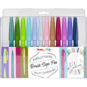 Brush-Pen Pentel SES15C-12, Brush Sign Pen Set
