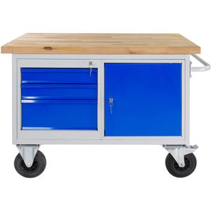 Produktbild für Werkbank ADB 42740, blau, mit Rollen
