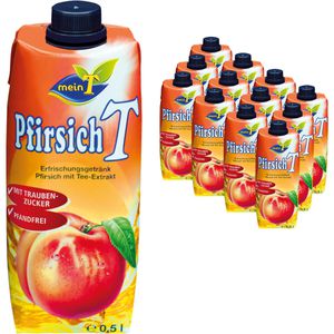 Produktbild für Eistee meinT Pfirsich, im Tetrapack