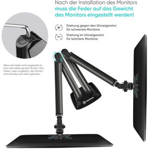 Produktbild für Monitorhalterung Onkron G200-B, VESA 75x75 &amp; 100x100 mm
