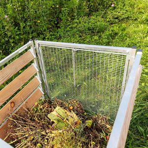 Produktbild für Komposter bellissa 99153, natur/ silber, aus Holz und Stahl