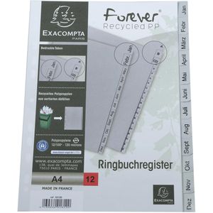 Produktbild für Register Exacompta 1812B, A4, Jan.-Dez.
