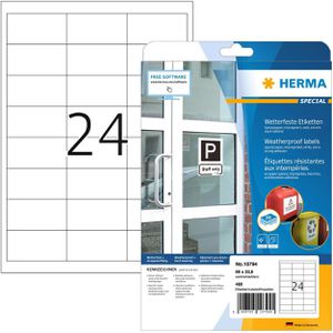 Folienetiketten Herma 10794, weiß, stark klebend