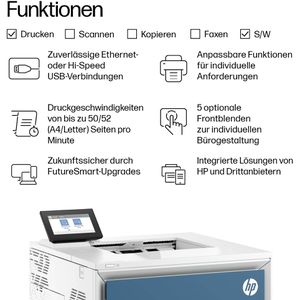 Produktbild für Laserdrucker HP LaserJet Enterprise 6501dn, s/w