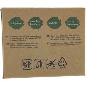 Produktbild für Wattestäbchen Elina-med Bambus, Papier, 7,5cm