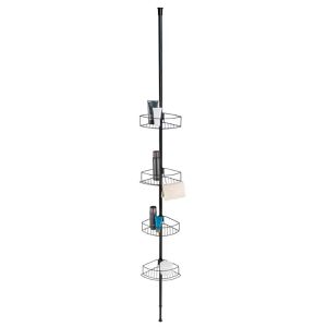 Produktbild für Duschablage Wenko Teleskopregal Dolcedo, schwarz