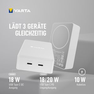 Produktbild für Powerbank Varta Mag Pro Wireless, 57904, 10000mAh
