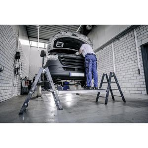 Produktbild für Klapptritt MUNK 50195, mit nivello-Leiterfüße, aus Aluminium