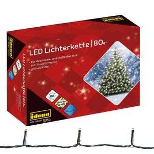 Lichterkette Idena 8325058, 80 LED, innen + außen