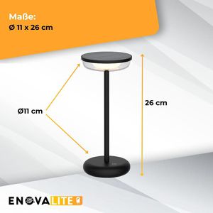 Produktbild für Tischlampe Enovalite ELEDSO700115, schwarz, LED, warmweiß