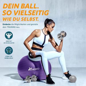 Produktbild für Gymnastikball Tresko Anti-Burst, mit Luftpumpe